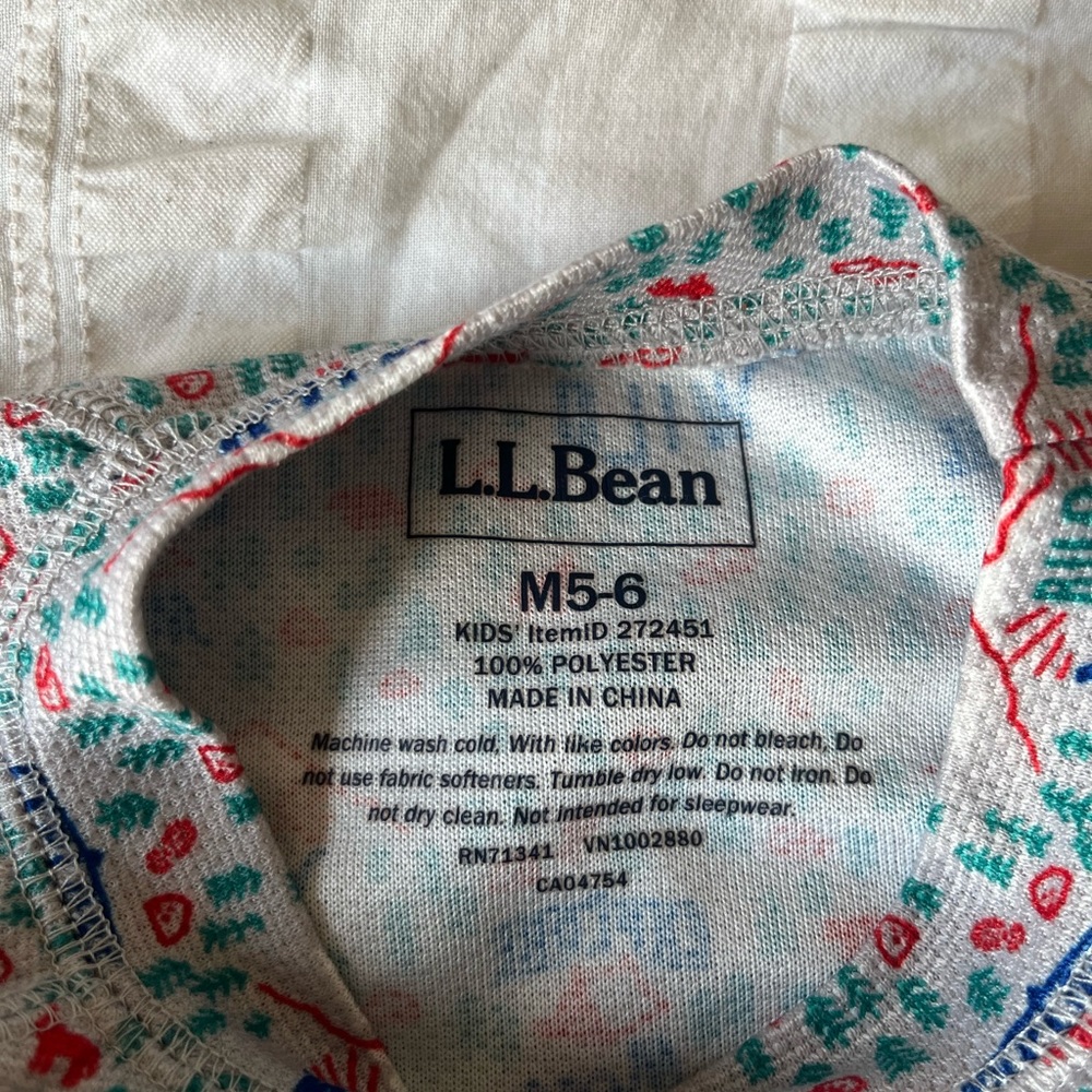 Kids' Wicked Warm Midweight Long Underwear, Top Print. Size 5/6